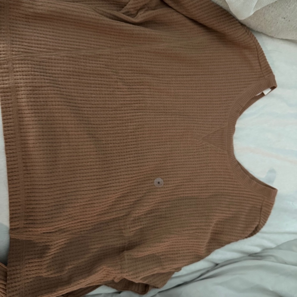 Tan cropped long sleeve